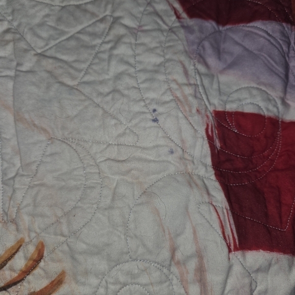 This handmade Eagle American Flag military USA pride throw quilt measures 54" x - Picture 4 of 6